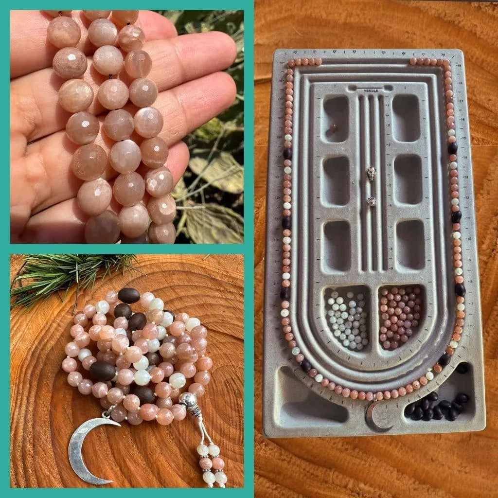 Japamala personalizzata Umadevi – pietre, semi e simboli da scegliere seguendo il tuo cuore