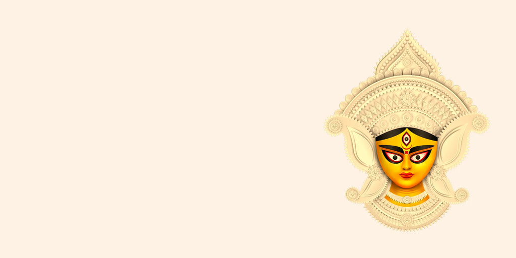 Immagine di Durgā, dea del coraggio, della forza e della protezione divina.