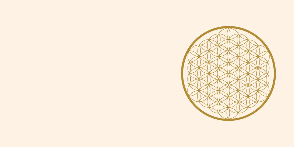 Simbolo del Fiore della Vita, emblema di armonia e creazione universale.