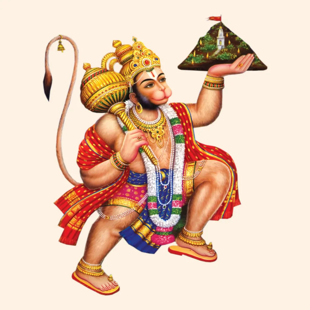 Illustrazione di Hanumān, emblema di forza, devozione e lealtà.