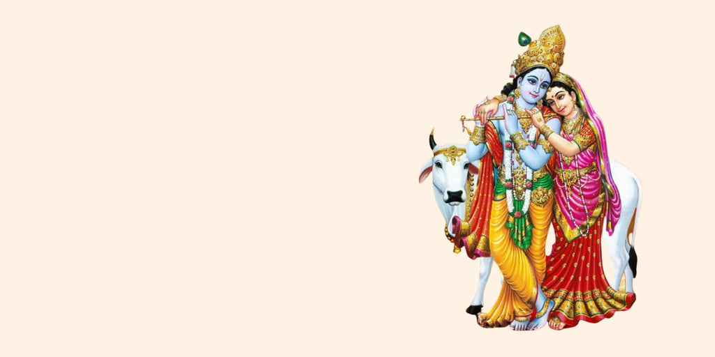 Rappresentazione di Rādhā e Kṛṣṇa, simbolo dell’amore divino e dell’unione spirituale.